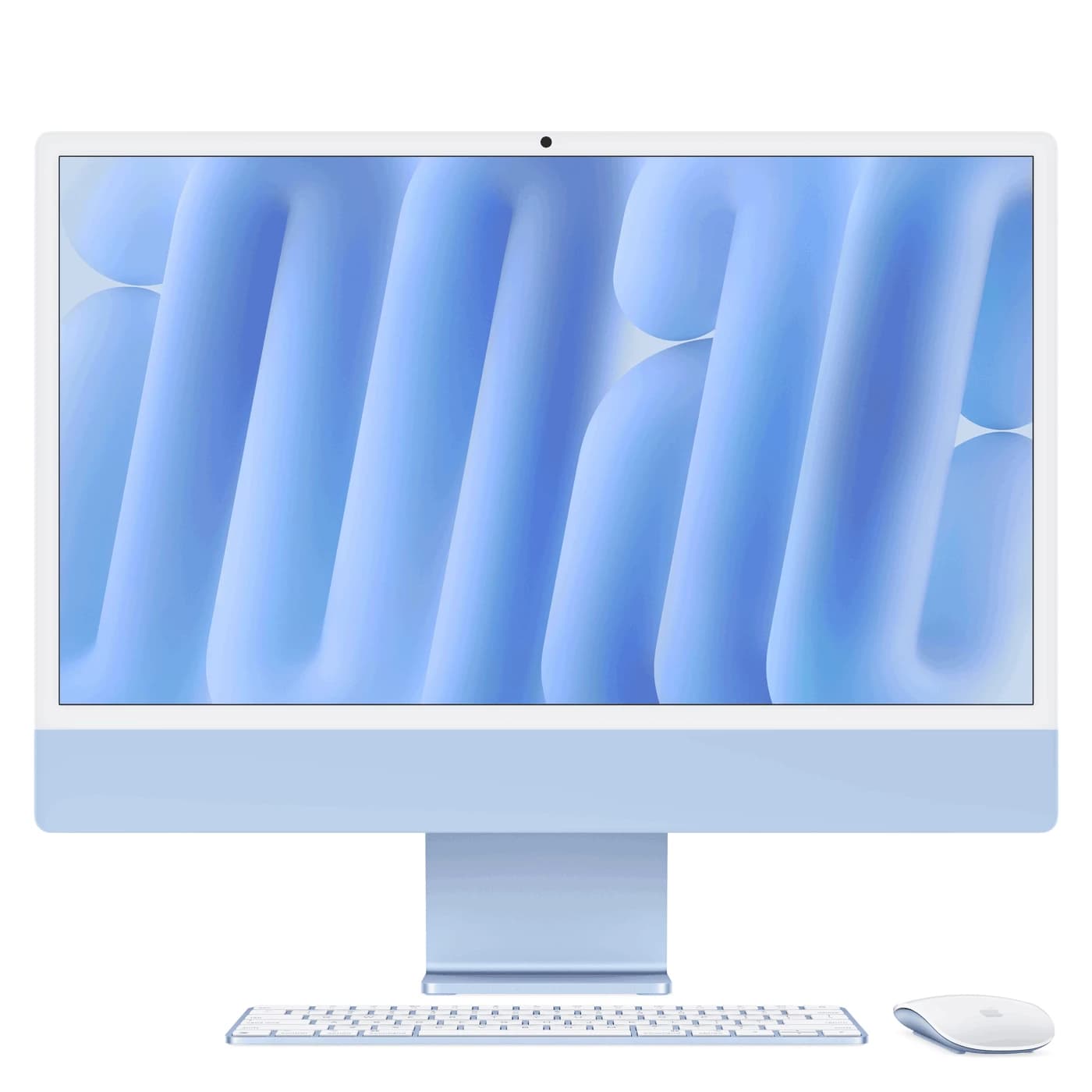Apple iMac 24 inch Blue M4 8 branduolių CPU 8 branduolių GPU 16GB RAM 512GB SSD vokiška klaviatūra