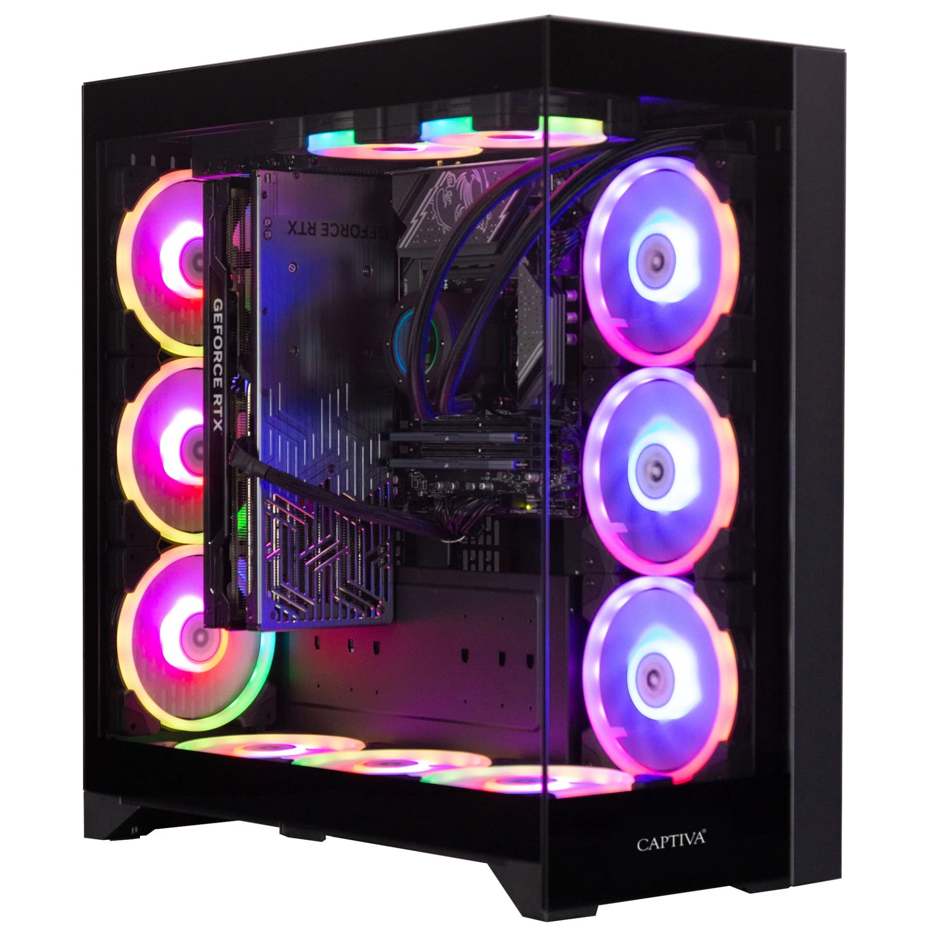 Captiva Highend Gaming R99-755 stalinis kompiuteris - AMD Ryzen 9 9950X3D, Radeon RX 9070 XT 16GB, 64GB RAM, 2TB SSD