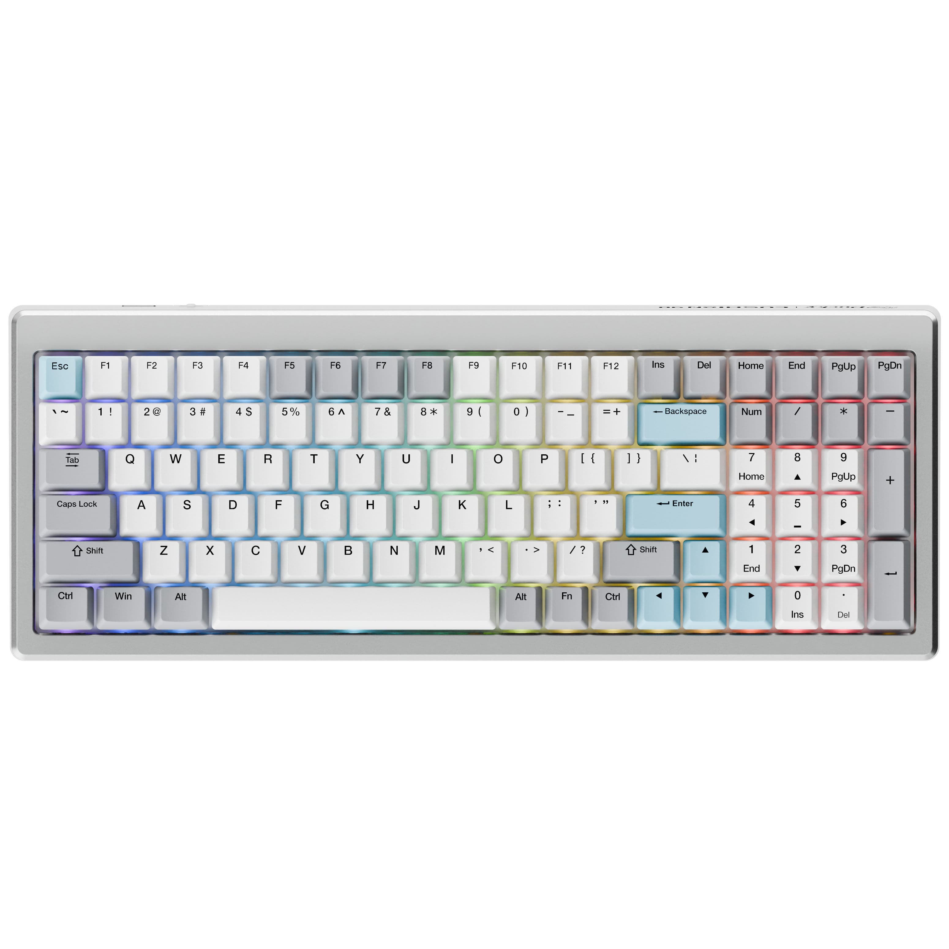 Ducky Cushion 98 Shush Red US ANSI (Silver)