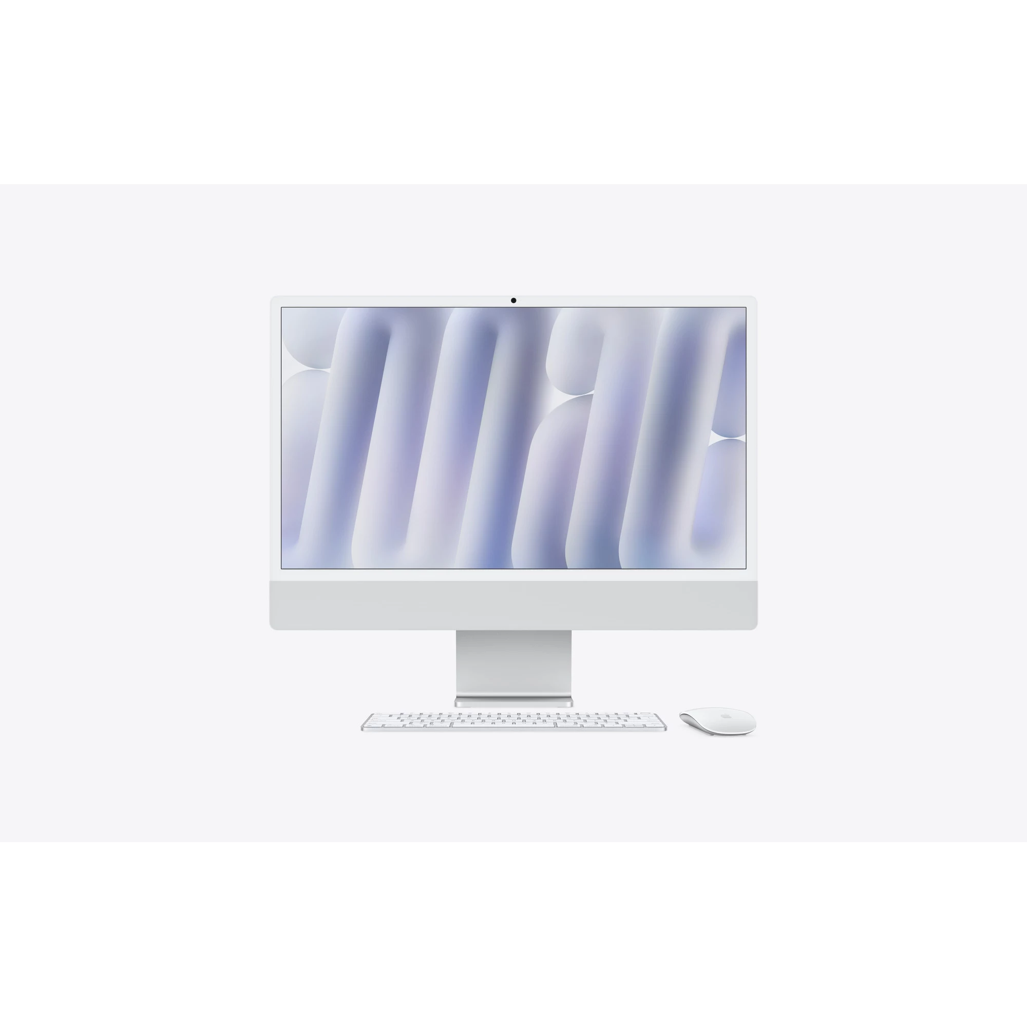 Apple iMac 24-inch Z1EH su M4 10 branduolių CPU, 10 branduolių GPU, 24 GB RAM, 256 GB SSD, macOS, sidabrinis, vokiška klaviatūra