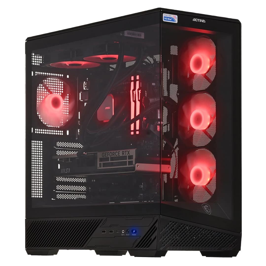 ACTINA PC AMD Ryzen 7 7800X3D 32 GB DDR5-SDRAM 1 TB SSD NVIDIA GeForce RTX 5070 Midi Tower Black