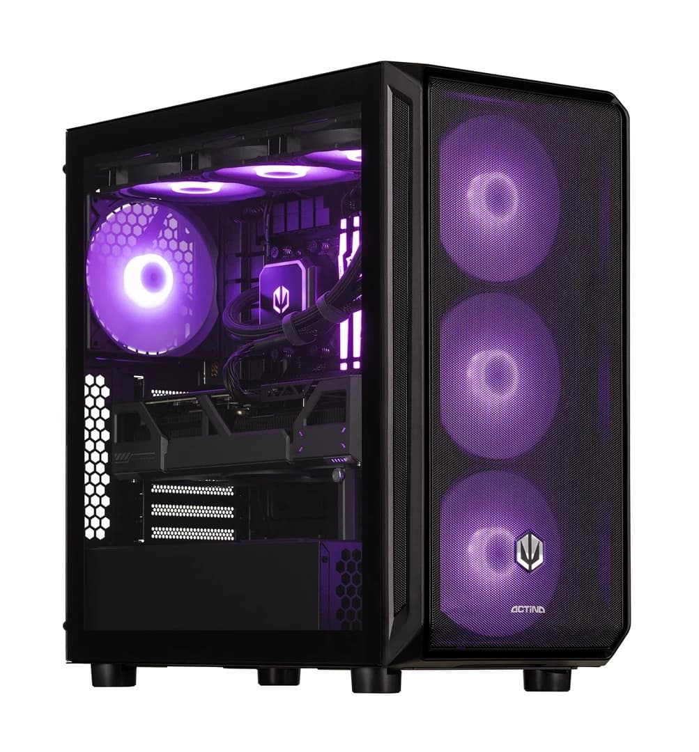 Kompiuteris Actina PC AMD Ryzen 7 7800X3D 32 GB DDR5-SDRAM 2 TB SSD AMD Radeon RX 9070 Midi Tower Black