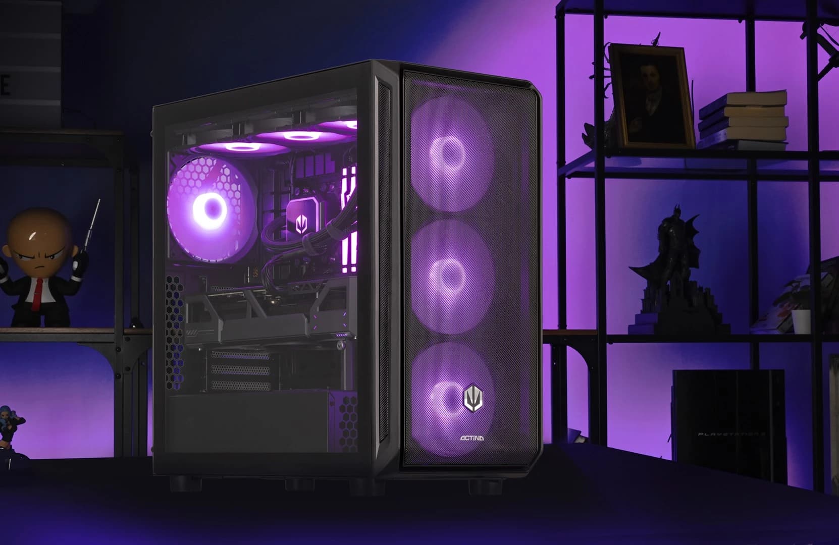 Actina PC AMD Ryzen 7 9800X3D 32 GB DDR5-SDRAM 2 TB SSD AMD Radeon RX 9070 XT Midi Tower Black