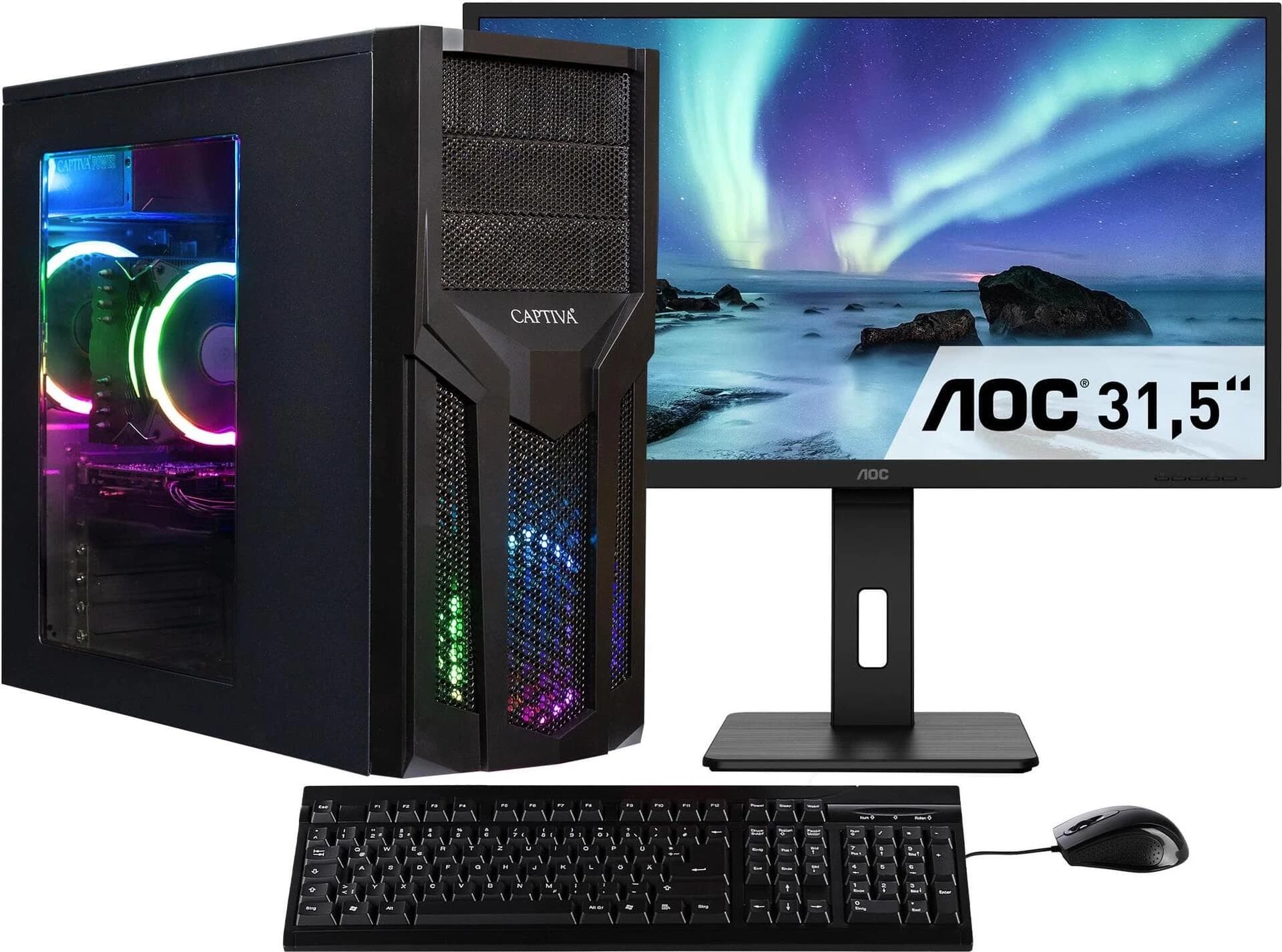 CAPTIVA PC Power Starter R80-040 TFT rinkinys (Ryzen 7 5700G/SSD 1TB/32GB/DVD-RW/MSI/WLAN/Windows 11 Home 64-bit)