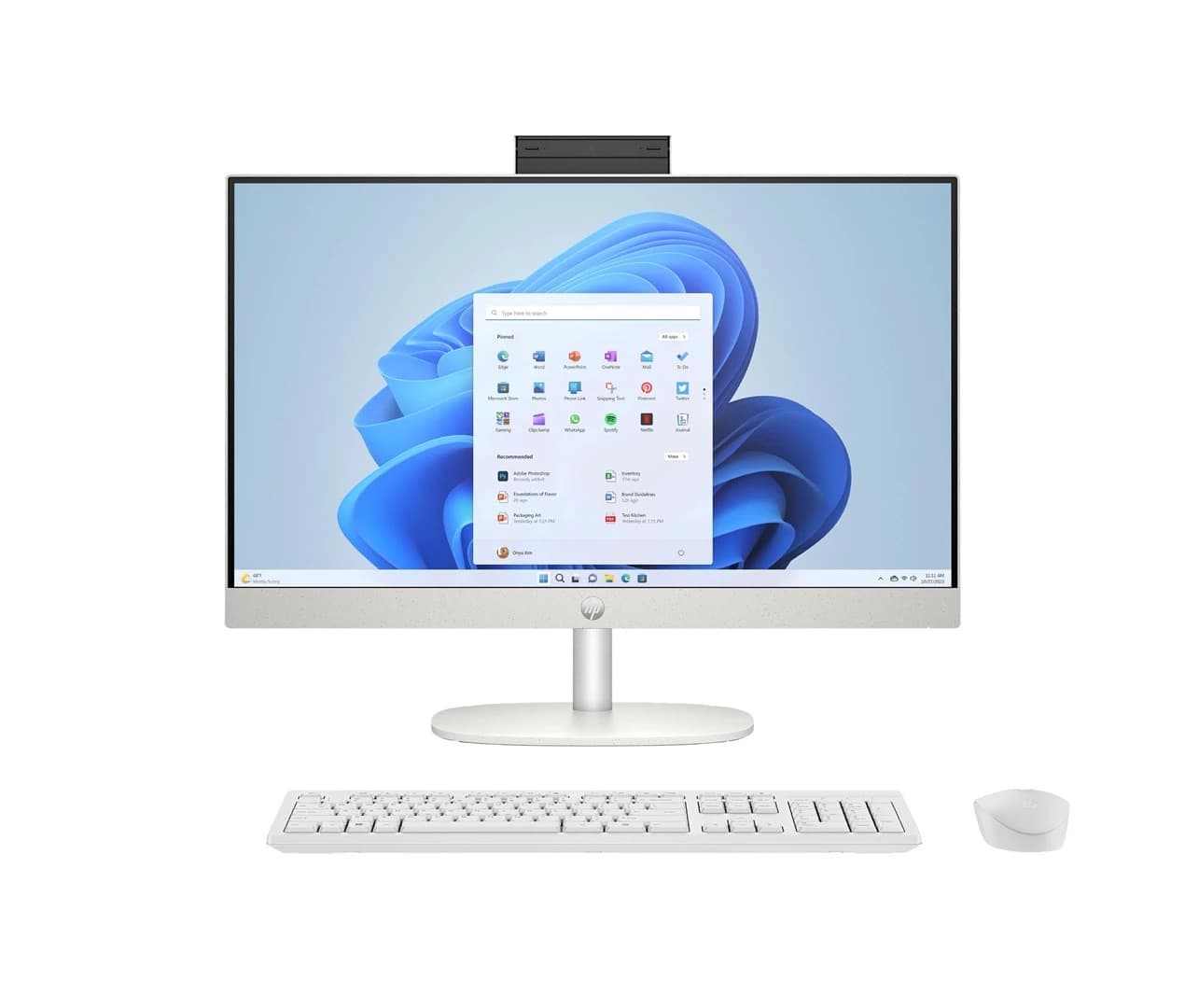 HP 24-cr0312nw AMD Ryzen 5 7520U 23,8 inch Full HD All-in-One PC, 16 GB LPDDR5, 512 GB SSD