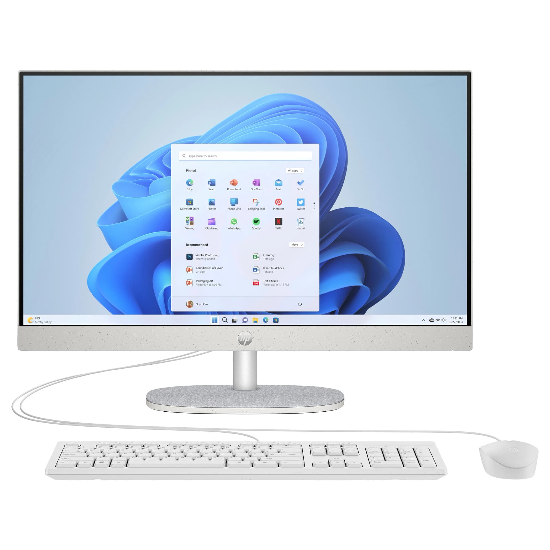 HP 24-cr0430ng 23.8 col. All-in-One kompiuteris, Intel Core i3-1315U, 8GB RAM, 256GB SSD