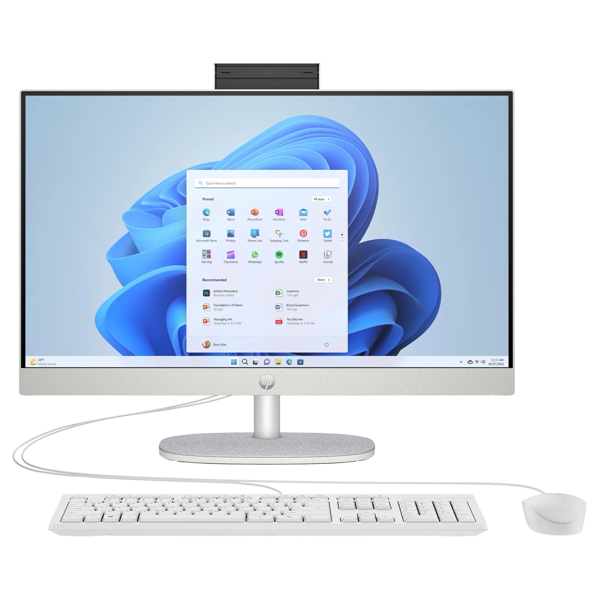 HP 24-cr0450ng All-in-One PC, 23.8 col. FHD IPS, Intel Core i5-1334U, 8 GB RAM, 512 GB SSD