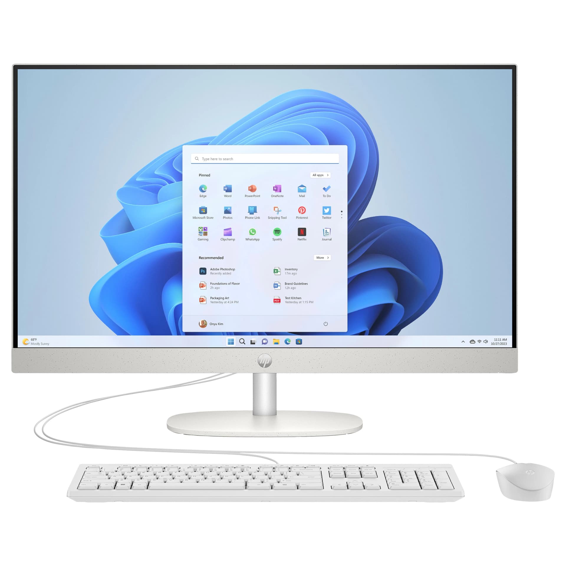 HP 27-cr0457ng 27 colių All-in-One kompiuteris, FHD ekranas, Intel Core i5-1335U, 8GB RAM, 512GB SSD