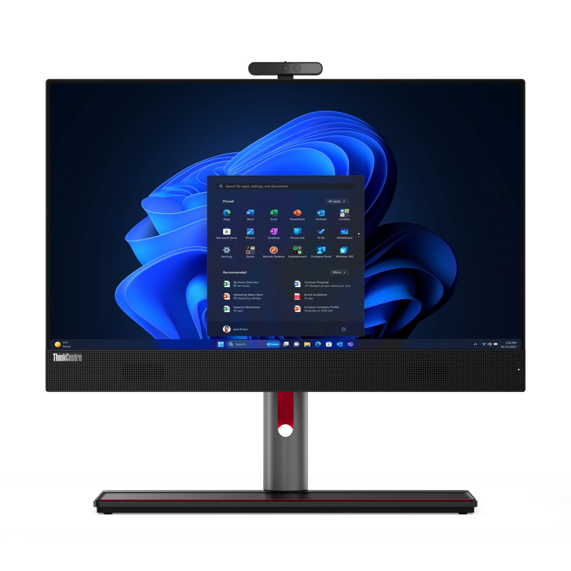 Lenovo ThinkCentre M90a G5 All-in-One kompiuteris, 23,8 inch FHD IPS, Intel Core i5-14500, 16GB DDR5, 512GB NVMe SSD