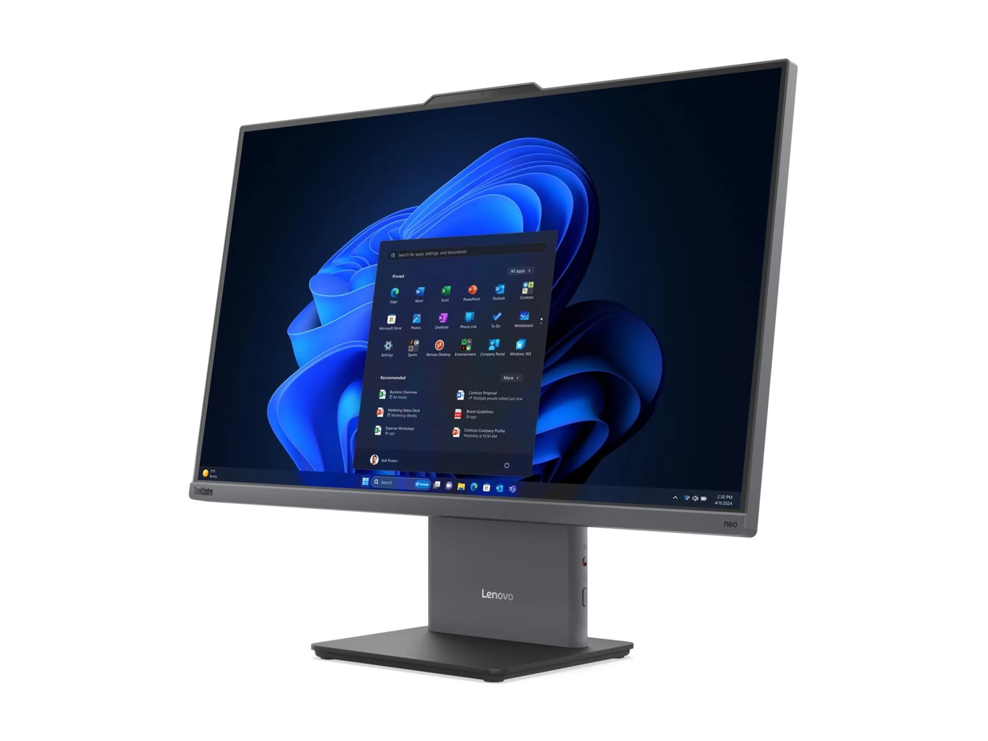 Lenovo ThinkCentre neo 50a 27 Gen 6 13QF001LMH kompiuteris „viskas viename“, Intel Core Ultra 5 226V, 27 colių Full HD, 16GB LPDDR5X, 512GB