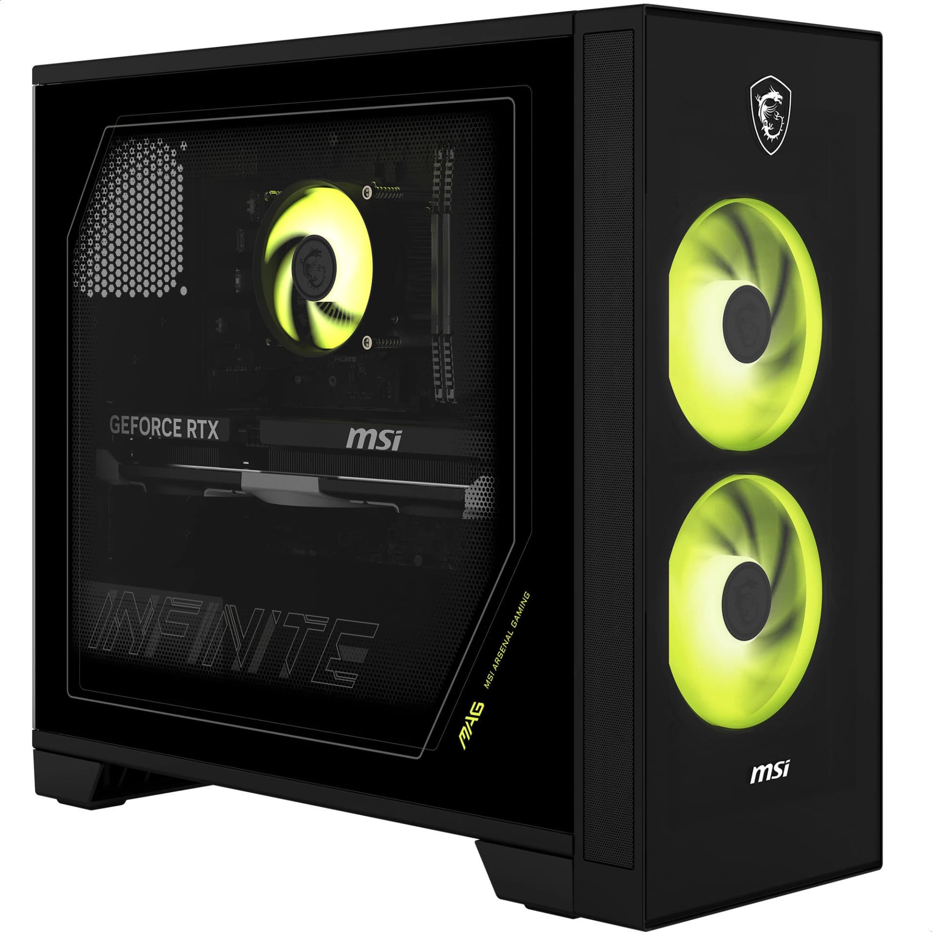 MSI MAG Infinite S AI 2nd 2NVM5-003AT žaidimų stalinis kompiuteris - Intel Core Ultra 5 225F, RTX 5060 Ti, 16GB DDR5, 1TB SSD