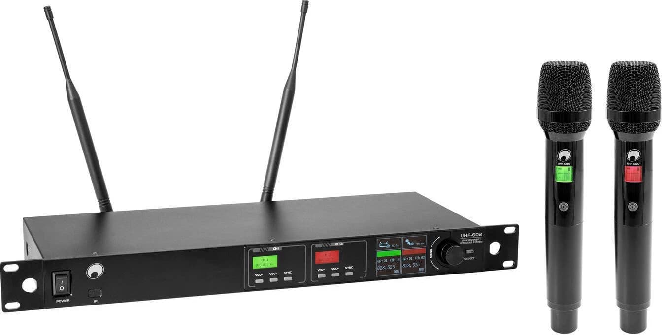 Omnitronic UHF-602 2-Channel UHF Wireless System (520-554 MHz)