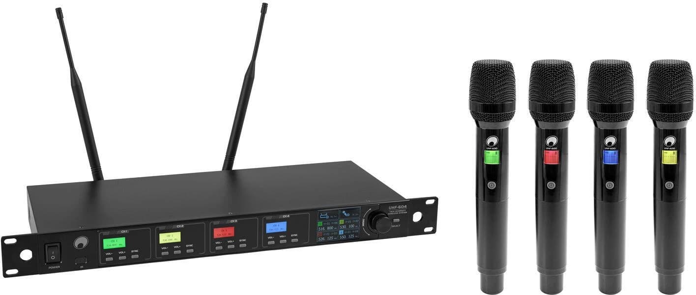 Omnitronic UHF-604 4-Channel UHF Wireless System (520-554 MHz)