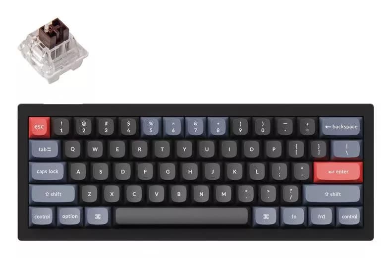 Keychron V4 Wired, RGB Backlight, Carbon Black, V4-B3