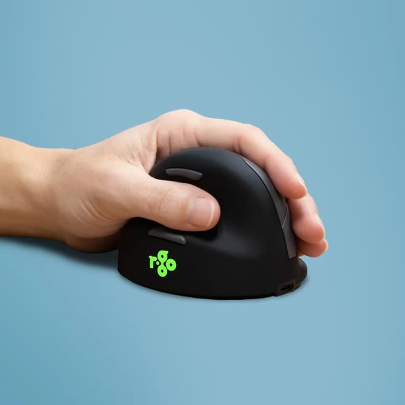 MOUSE USB WRL/L. BLK Rgohelelawl R-GO Tools
