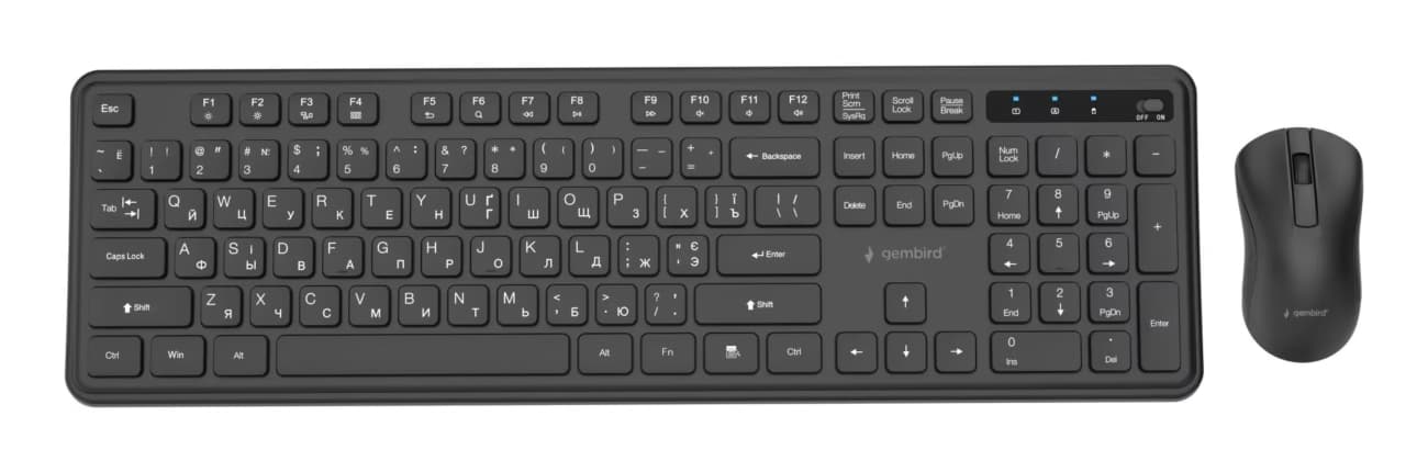 Gembird KBS-WPS-01-Cyrl Wireless Keyboard and Mouse Set (Cyrillic