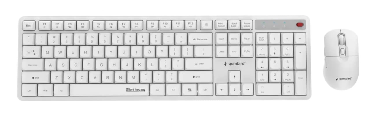 Gembird KBS-WMS-01-W Wireless Keyboard and Mouse Set