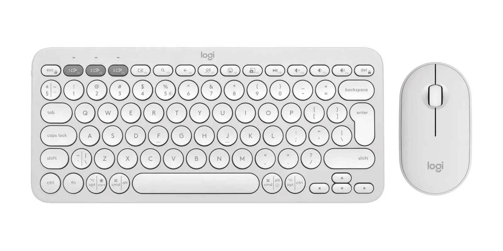 Logitech +MOUSE Combo Pebble 2/White 920-012240