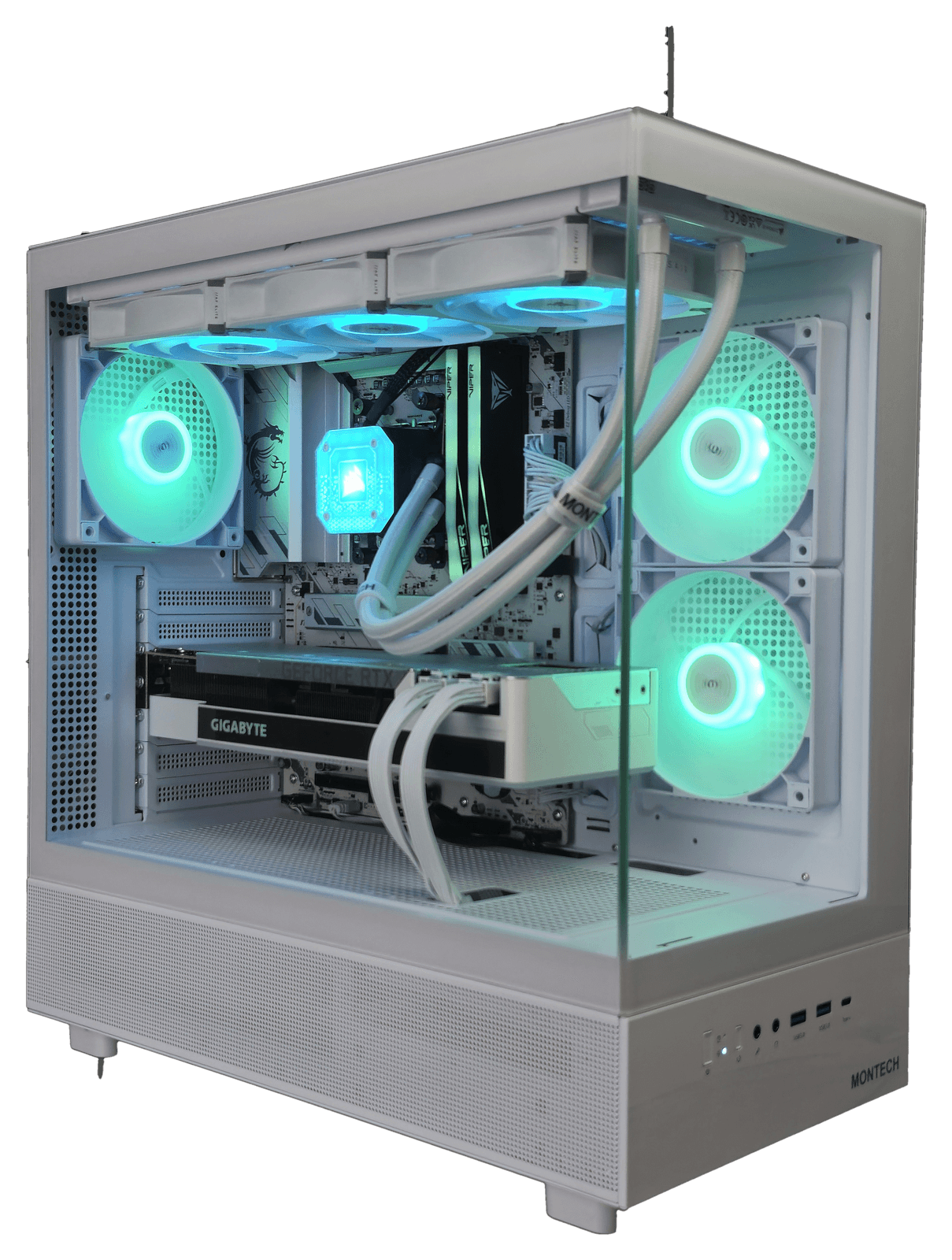 Baltas atnaujintas žaidimų kompiuteris AMD Ryzen 5 7600X / RTX 3080 Ti 12GB / 32GB DDR5 / 1TB NVMe
